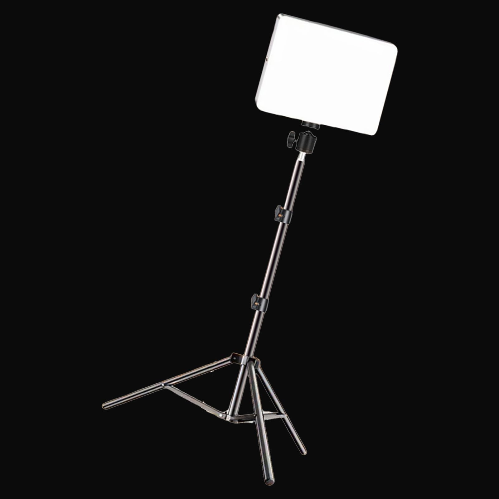Pannello luminoso per fotografia a LED ad alta luminosità con treppiedi per riprese in studio e streaming live smartphone luce di trasmissione in diretta