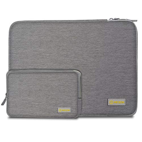 I INESEON Funda 14 Pulgadas Ordenador Portátil con Bolsa de Accesorios para HP Stream 14, HP EliteBook 840, Lenovo IdeaPad ThinkPad 14, Acer Aspire 14, DELL Chromebook 14, Gris