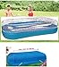 Produktbild Bavaria Home Style Collection- Jumbo Pool Planschbecken Badespaß Kinderpool Familienpool Schwimmingpool Kinderplanschbecken ca. 211 x 132 x 48 cm Glitzer blau mit Abdeckung