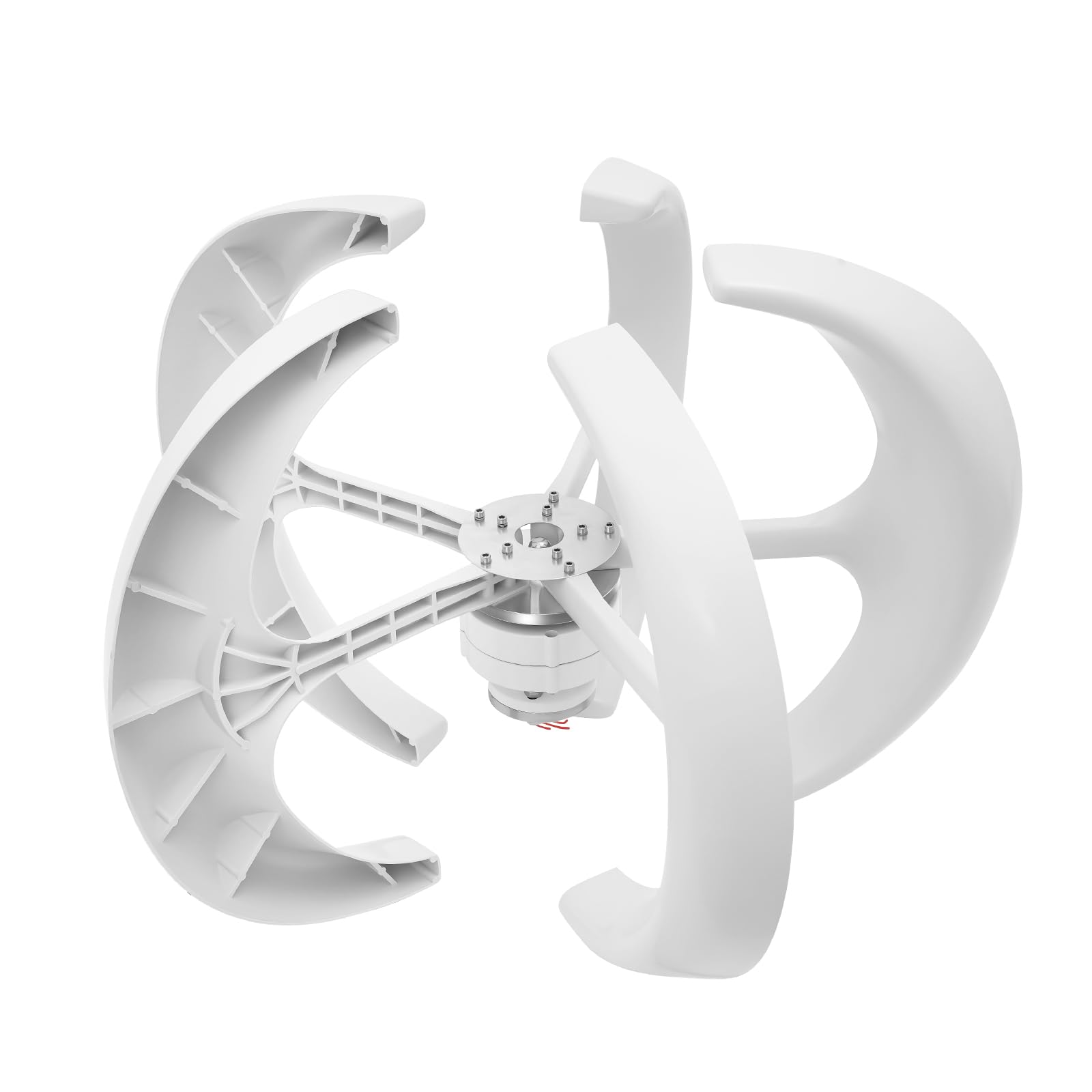 600 W, 24 V, generatore di energia eolica, 5 pala PMG con controller IP67 e piastra a flangia (bianco)