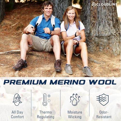 Image of CloudLine Ultralight Merino Wool Running Socks for Men and Women - Thin, Anti-Blister, Moisture Wicking, Made in USA - 3 Pair