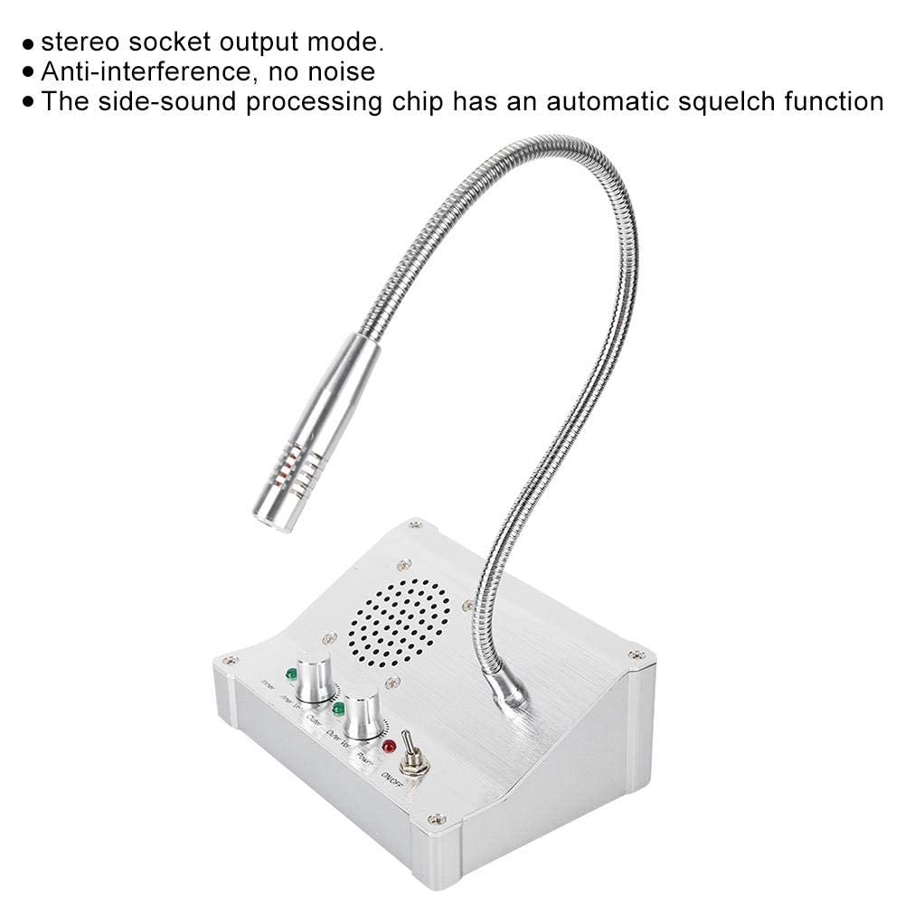Sistema de Interfono de Doble Vía, Sistema de Intercomunicador de Dos Ventanas para Mostrador para Banco/hospital/taquilla, Antiinterferencia, Reducción Automática de Ruido