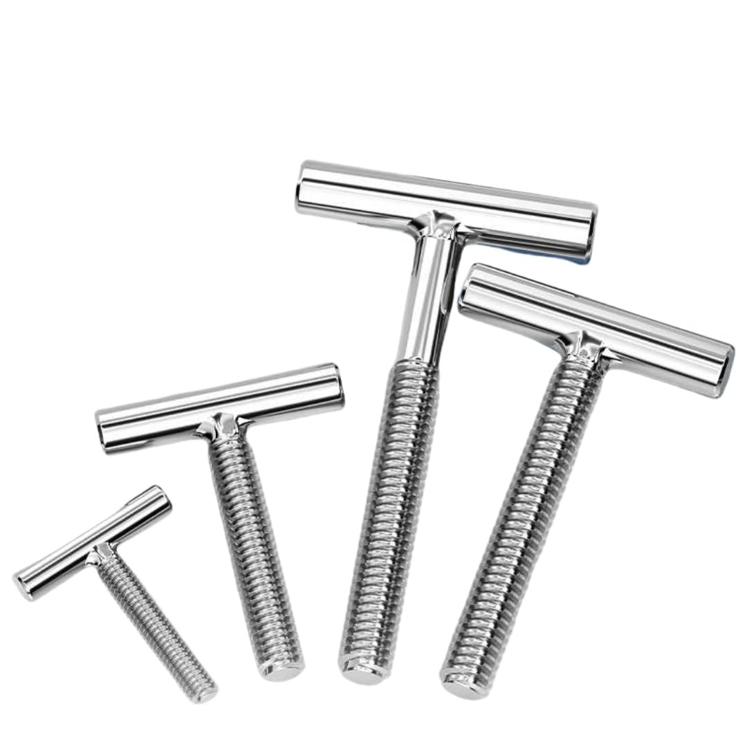 304 Stainless Steel T-Shaped Screws T-Handle Bolts Welding Screws M4 M5 M6 M8 M10 M12 (M12 x 65mm,5)