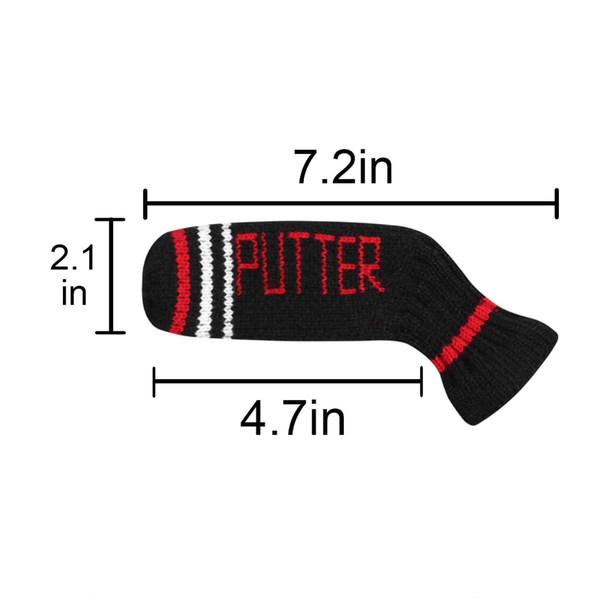Scott Edward Housse de Putter de Golf en Tricot, 1 pièce dans Le Paquet, Tricot Double Couche, Convient aux putters à Lame, Mignonne et Douce