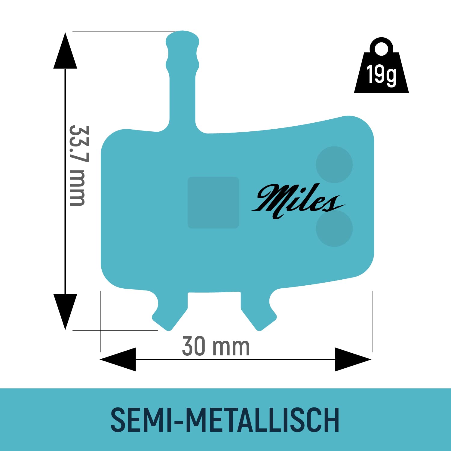 Miles Racing MI-SIN-61 - Pastilla de freno para bicicletas