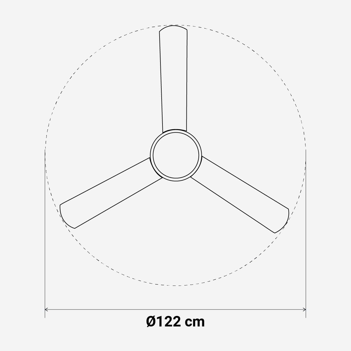 UNIVERSALBLUE Ventilador de techo con luz LED y WiFi | Color crema | Silencioso con Motor DC | Control por App, Alexa, Google Assistant y mando a distancia | 6 Velocidades | Aspas Reversibles