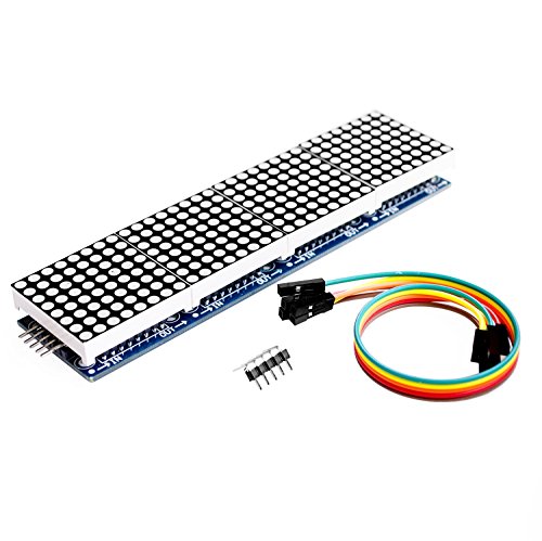 xcluma MAX7219 Microcontroller 4 in 1 Display with 5P Line Dot Matrix Module