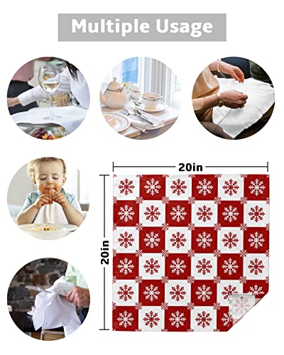 Servilletas de tela Navidad copo de nieve 20x20 pulg pack 6 miniatura 5