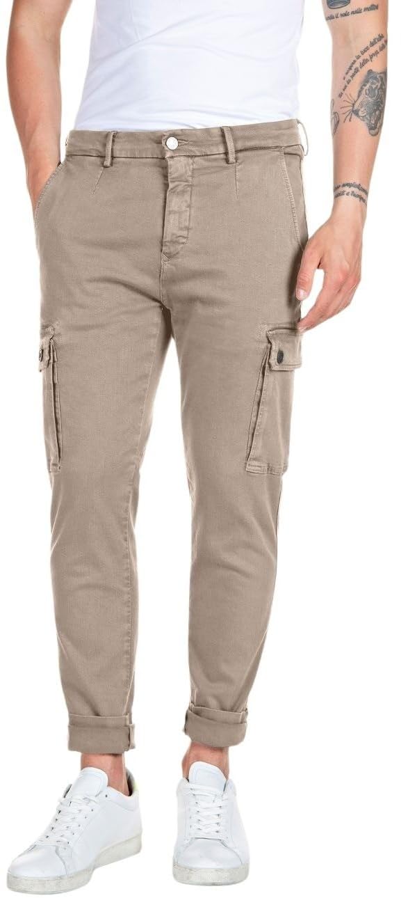 Replay Men's Beige Taupe Jeans Stylish Model - Slim-Fit Trousers - W31 L32- Trousers