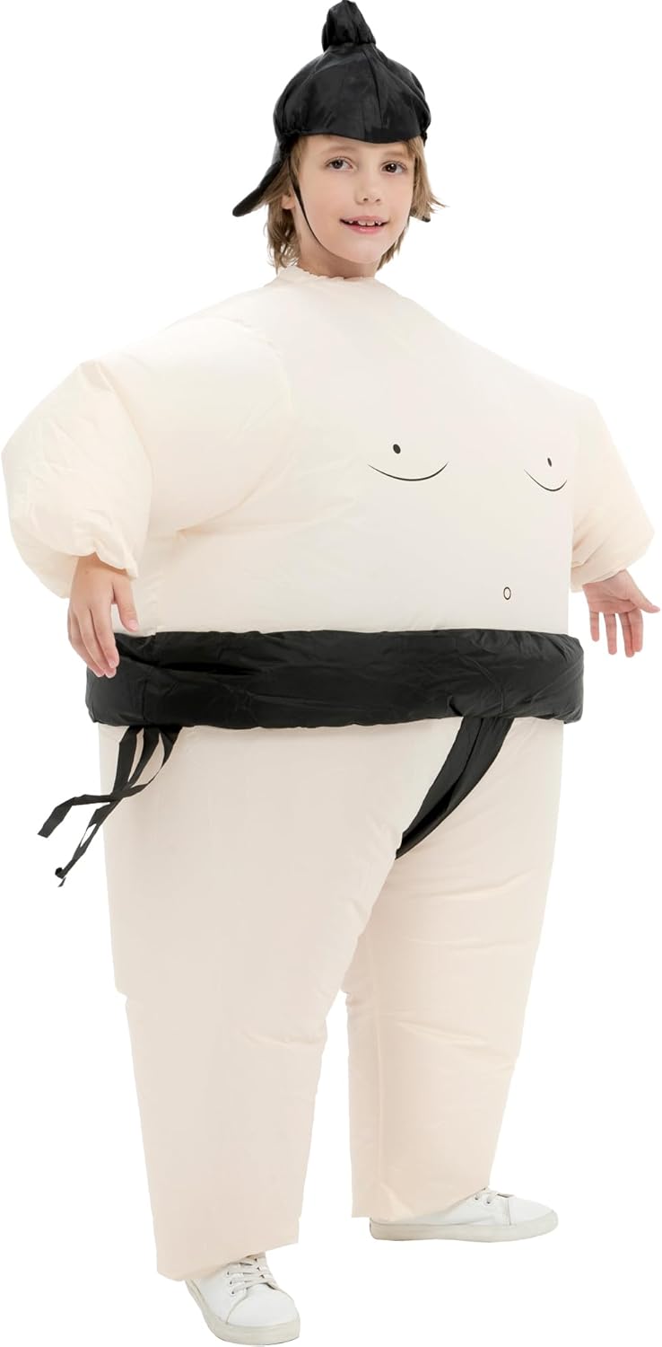 Inflatable Sumo Costume Kids,Blow Up Wrestler Suit,Halloween Costumes for Boys Girls - Image 3