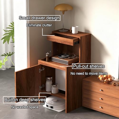 Robot Vacuum Storage Cabinet Pull-Out Tray