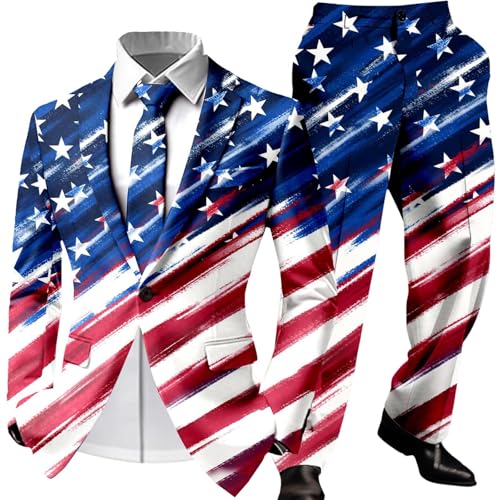 Ensemble veste et pantalon patriotique pour éviter les fautes de goût aux fêtes