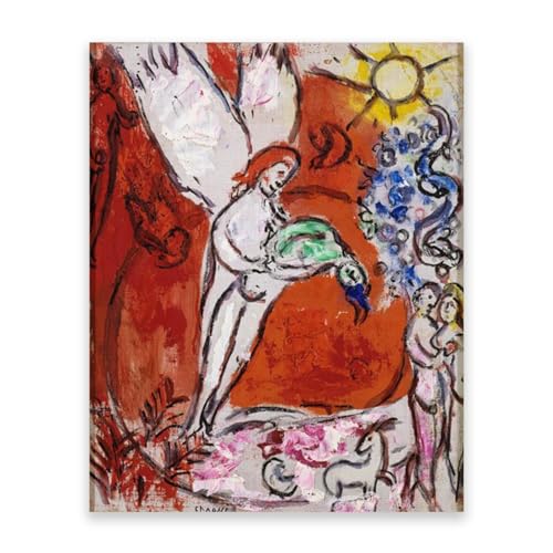 Impressions sur toile Marc Chagall d'art célèbre Creation pour salon de prestige 70x50cm
