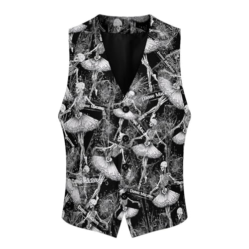 Danse Macabre Trendy Vest Suit for Men V Neck Formal Dress Waistcoat Vests Business Slim Fit3