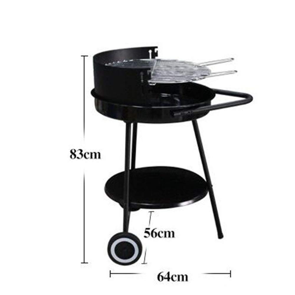 Przenośny grill węglowy do grillowania na świeżym powietrzu i okrągły grill piknik na świeżym powietrzu Patio podwórko Camping Tailgating stalowy ruszt do gotowania na stek z kurczaka little surprise