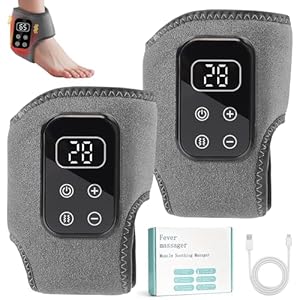3-in-1 Fußmassagegerät Elektrisch mit Wärme – Kabelloses, Tragbares Fuß- & Knöchelmassagegerät mit 3 Modi & 5 Wärmestufen, Für Zuhause, Büro & Reise (2 pcs) (D)