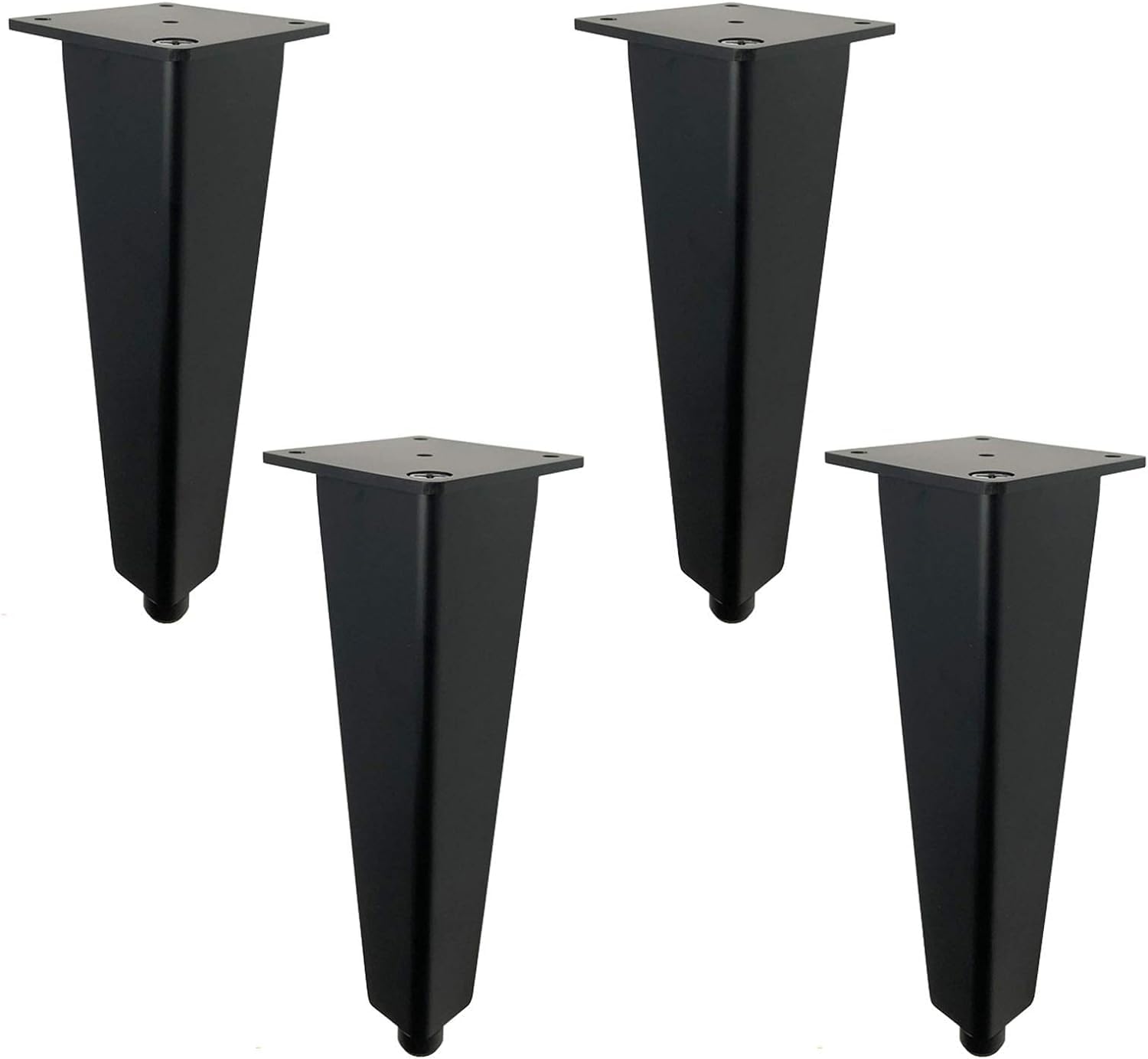 Rhllvj Black 4 Pcs Adjustable Furniture Feet, Diy Metal Cabinet Feet, Wardrobe Feet Bed Feet Sofa Feet Table Feet, Aluminium With Screws ( 15Cm)(,20Cm)