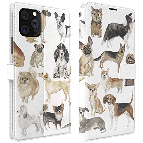 Mertak Wallet Case Compatible With Iphone 13 Pro Max 12 11 Se Xr Xs X 8 Plus 7 6S Magnetic Protective Cover Animals Flip Pets Slim Pomeranian Dog Breeds Folio Pug Cute Lightweight Card Holder Funny #TOP7