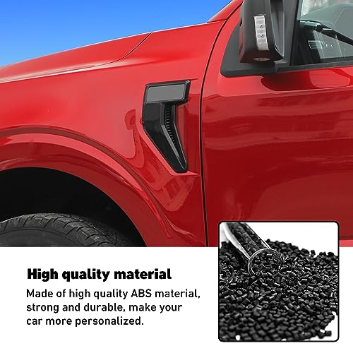 Image of Linskip Fender Side Emblem Trim Compatible with Ford F150 F250 F350 2021 2022 2023, for F150 Fender Badges Cover, for F-150 Enterior Accessories(Black)