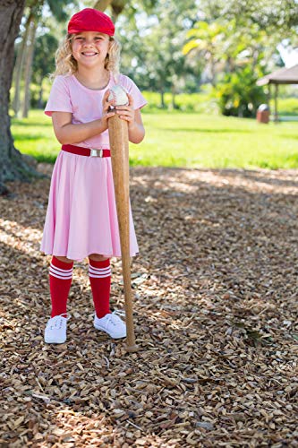 juDanzy Baby, Toddler & Kids Knee High Tube Socks For Boys & Girls With Grips (10-15 Years, Red/White)