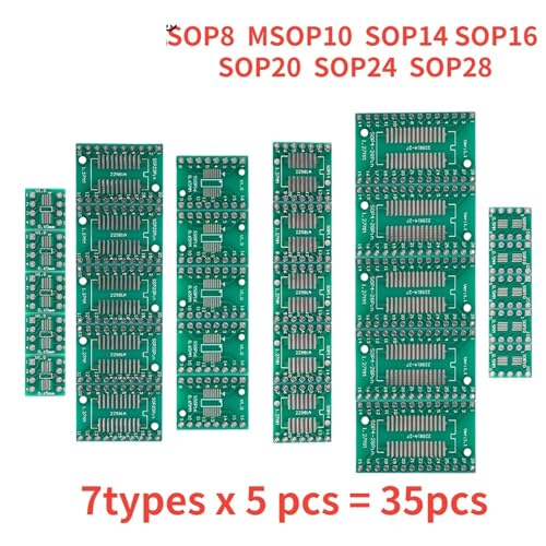 Kit de Placa PCB de 35 Piezas Adaptador SMD a Dip para Prototipos de Electrónica 3