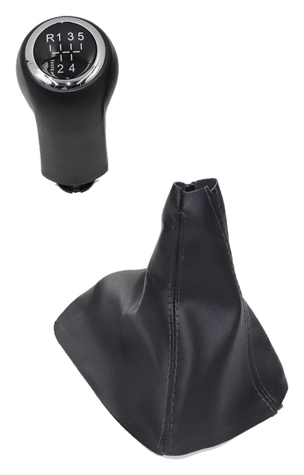 Jsrvqkms R12345 Pair Car Gear Knob For Vauxhall For Opel For Meriva A 2003-2010 Car Styling 5 Speed Shift Gear Gaitor Leather Boot(R12345 Pair)