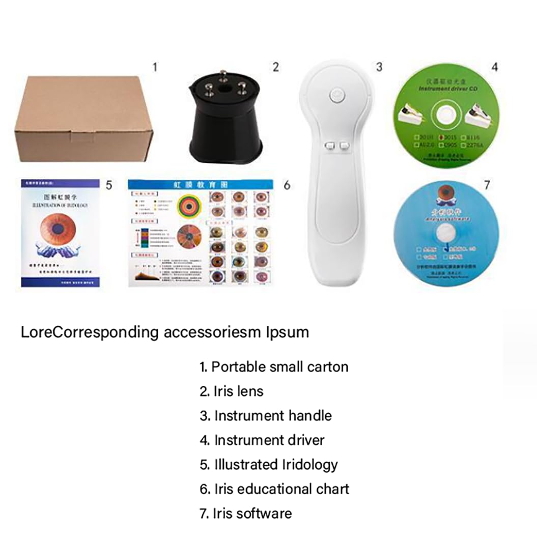 Telecamera iridologia,Fotocamera per l'analisi delle iridoscopio,Analizzatore dell'iride USB Telecamera per iridologia,5mp,USB iridoscopio A