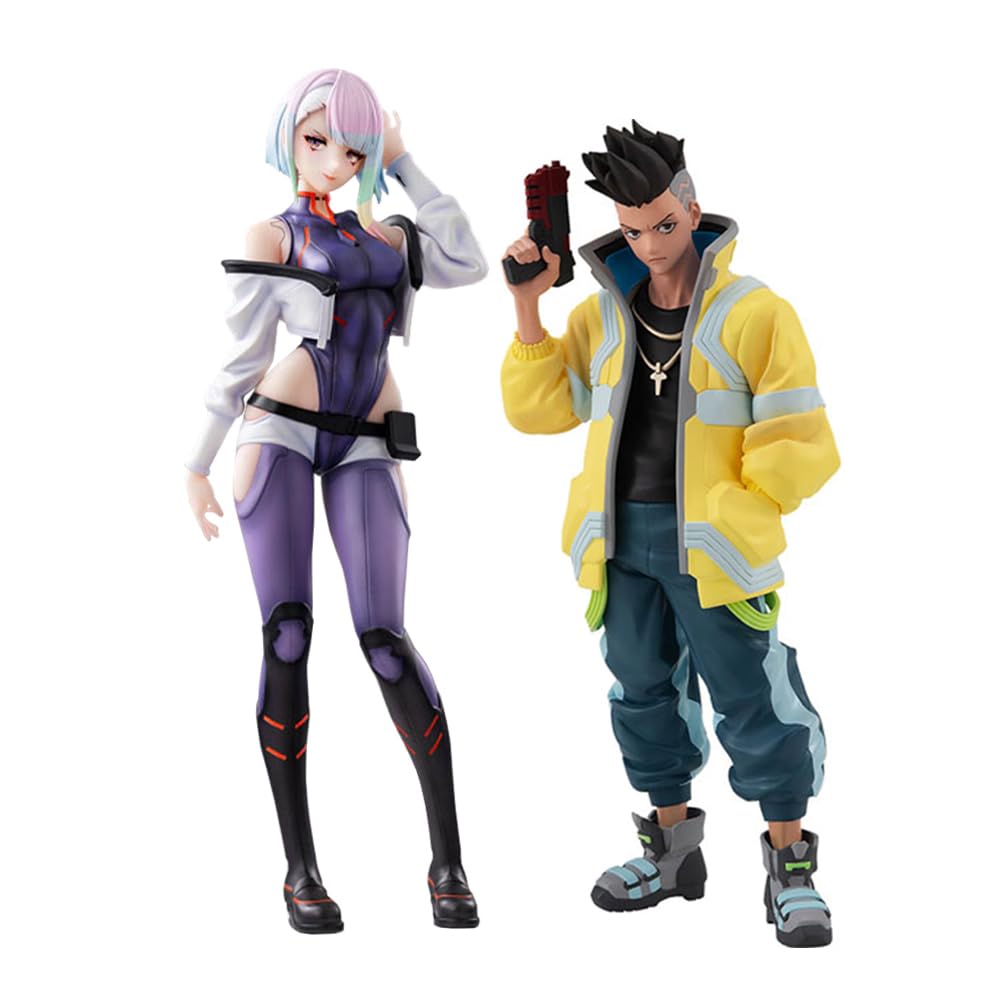 Tongyundacheng David Martinez Figure Lucyna Kushinada Action Figure Rebecca Statue Anime Character Models Handmade Collectible Figurines PVC Desktop Decoration
