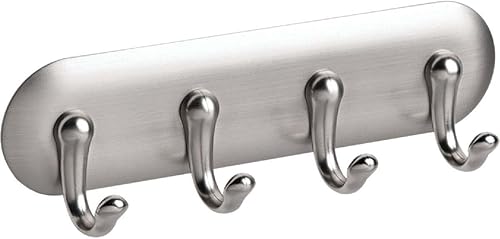 Miniatura 8 de InterDesign Estante organizador autoadhesivo de llaves para el recibidor Acero inoxidable Bronce S