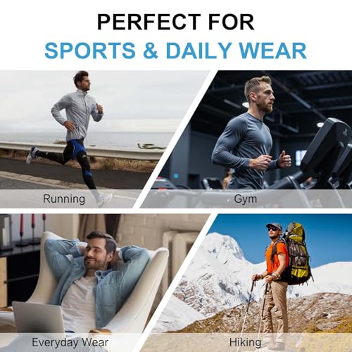 Image of Mens Crew Socks Cotton Athletic Cushioned Running Workout Gym Long Socks