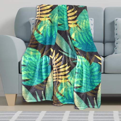 Couverture polaire douce jeté de canapé microfibre tropicale 150x100 - 6