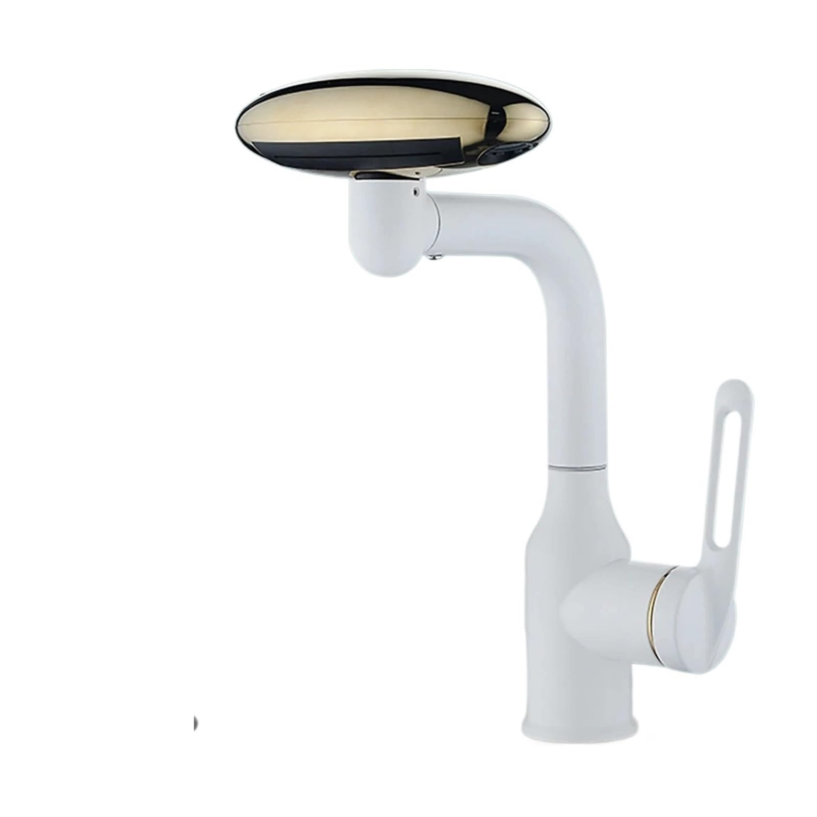 Laighjenbcf A White Faucet，Multi Functional Waterfall Basin Faucet