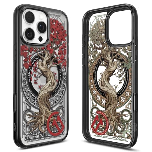 Image of Spigen Ultra Hybrid T MagFit Back Cover Case for iPhone 16 Pro, c11 Collection, MagSafe Compatible, Camera Control Covered, 3D Effect with Hexa-Layer Print - PC+TPU | Sephiroth