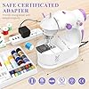 Mini Sewing Machine for Beginners, Electric Sewing Machines with 42PCS Sewing Tools and Extension Table, Gift for Kids