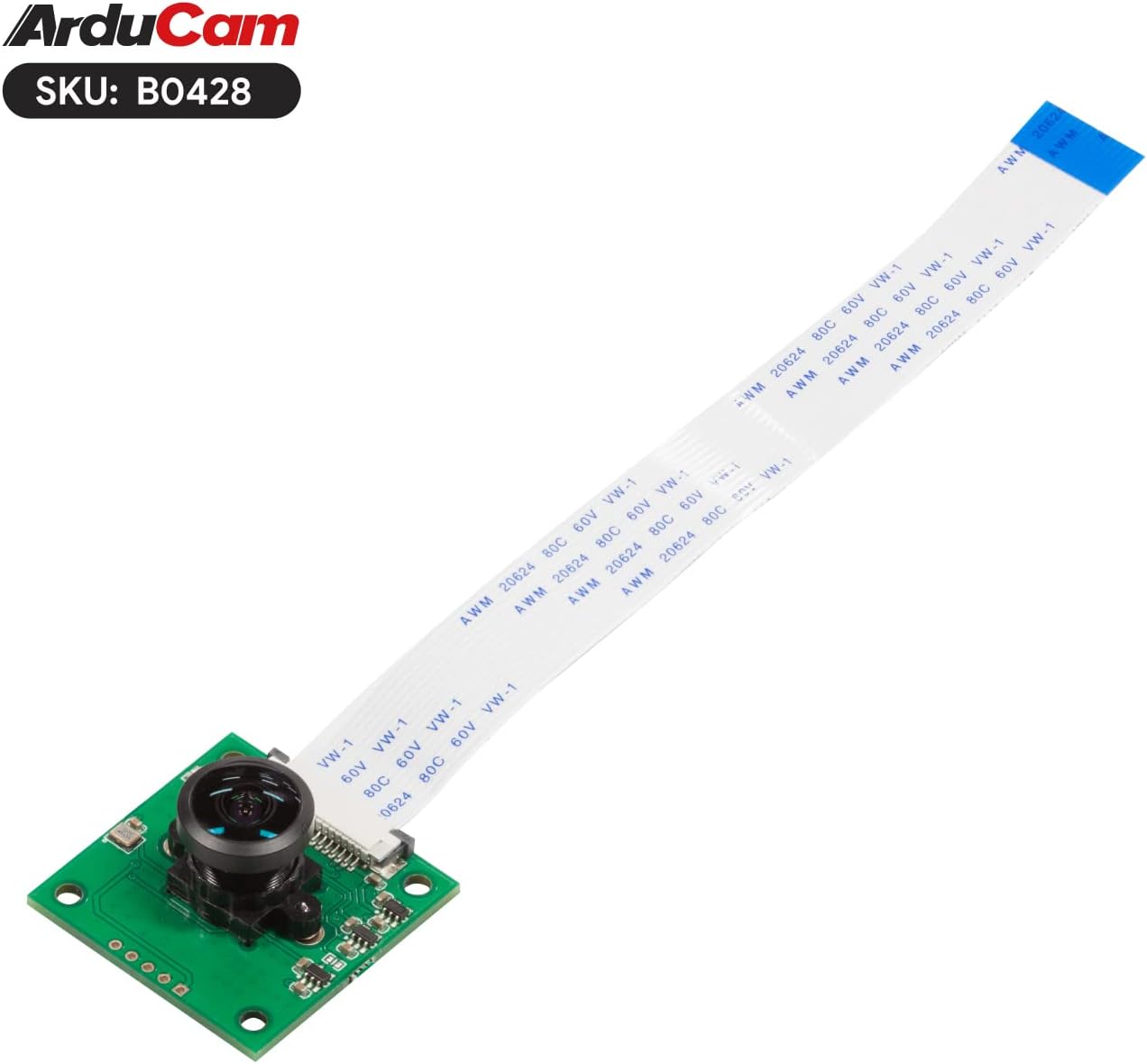 Arducam 5MP Ultra Wide Angle Fisheye Lens, OV5647 Pi Camera Module with IR Filter and Manual Focus for Raspberry Pi 5/4B/3B /3B+