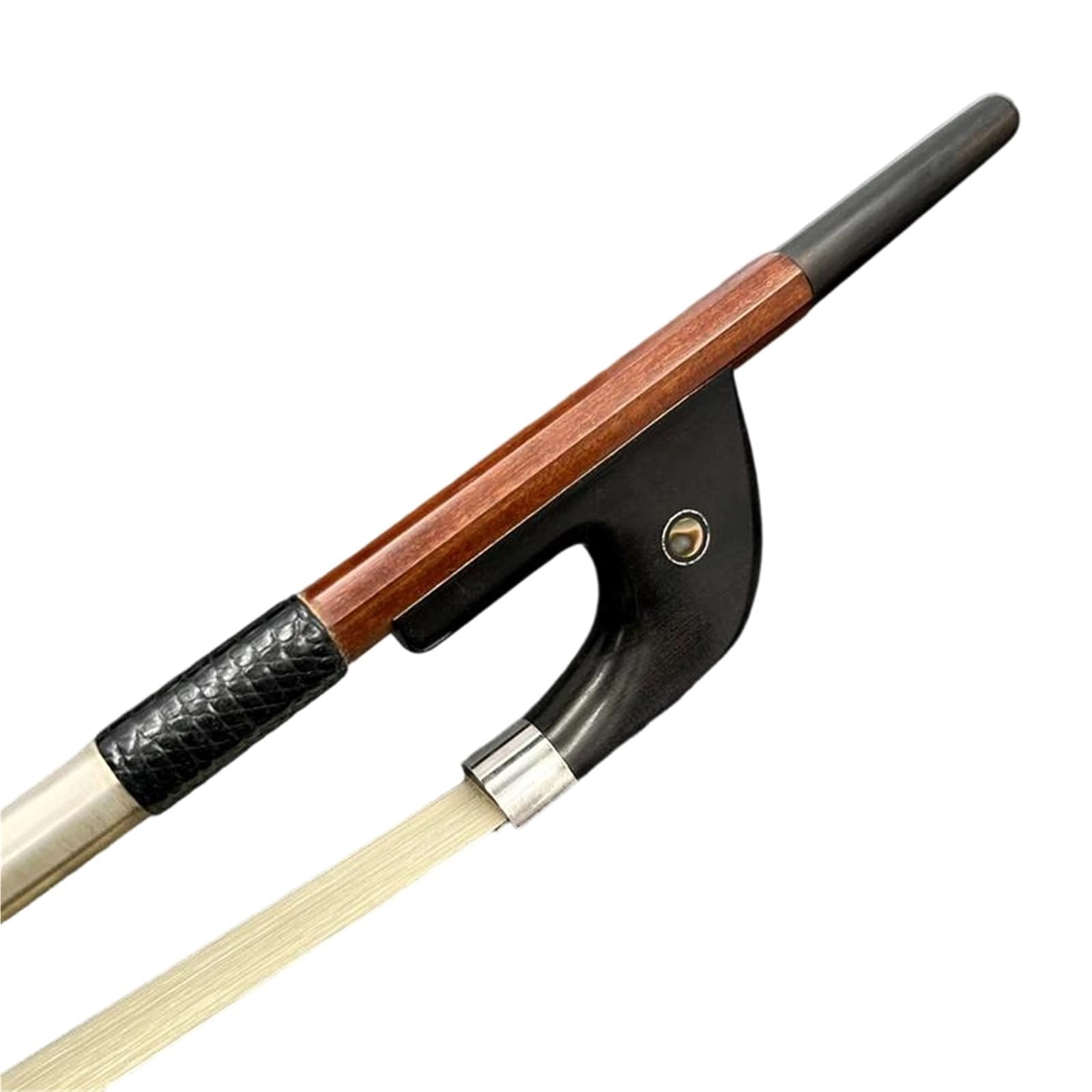 Professioneller Geigenbogen 4/4 3/4 1/2 Kontrabass Violinenbogen Professionelles Brasilholz Kohlefaser Weißes/schwarzes Rosshaar Langlebig(Type 21)