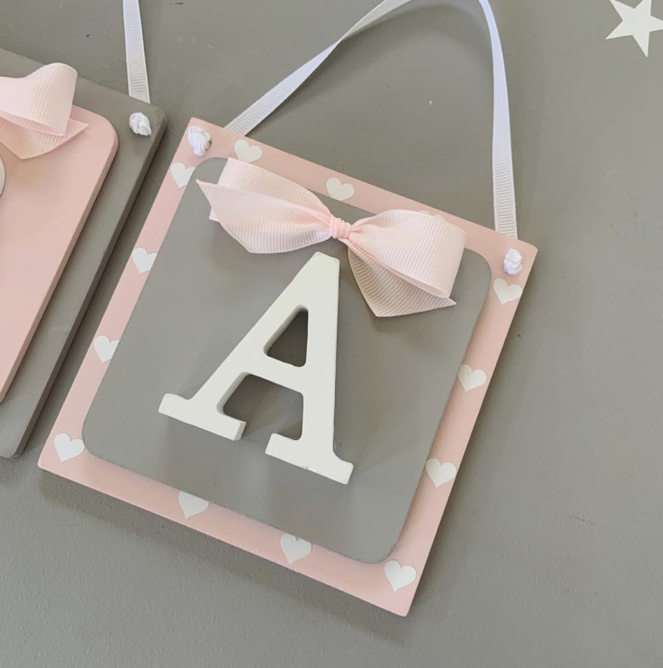 Miniatura 3 de Nursery name sign nursery letters name letters baby letters wooden baby letters name tiles sign nursery wall sign nursery wall art boys (4 tiles,