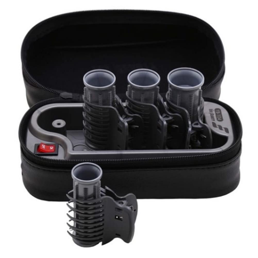 YB-104 Portable Electric Instant Heat Hair Roll Set Compact Size Hot Rollers with Heated Clips Hair Roll Fit for Traveller Free voltage(110V~220V)