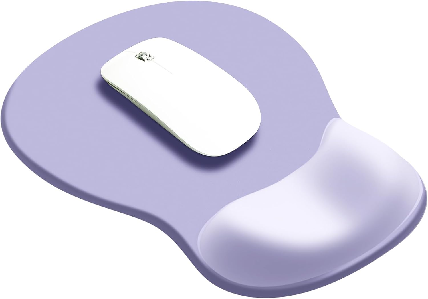 JIKIOU Gel Wrist Rest Mouse Pad Ergonomic Office Mousepad with Wrist Support-Non-Slip, Design Desk Accessories Mat for Home Game Decor School Office Wave (Pure Purple)
