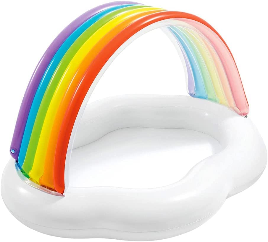 Toyshine Inflatable Rainbow Children's Pool for Babies with Canopy, Water Fun Kids Pool Party Gift for Boys and Girls 142 x 119 x 84 cm-image-12