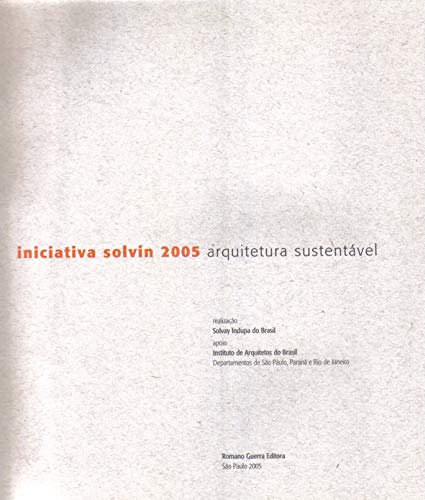 Iniciativa Solvin 2005: arquitetura sustentável