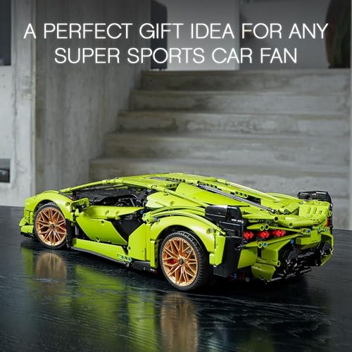 LEGO Technic Lamborghini Sián FKP 37 42115 Building Set - Classic Super Car Model Kit, Exotic Eye-Catching Display, Home or Office Décor, Ideal for Adults or Car Enthusiasts
