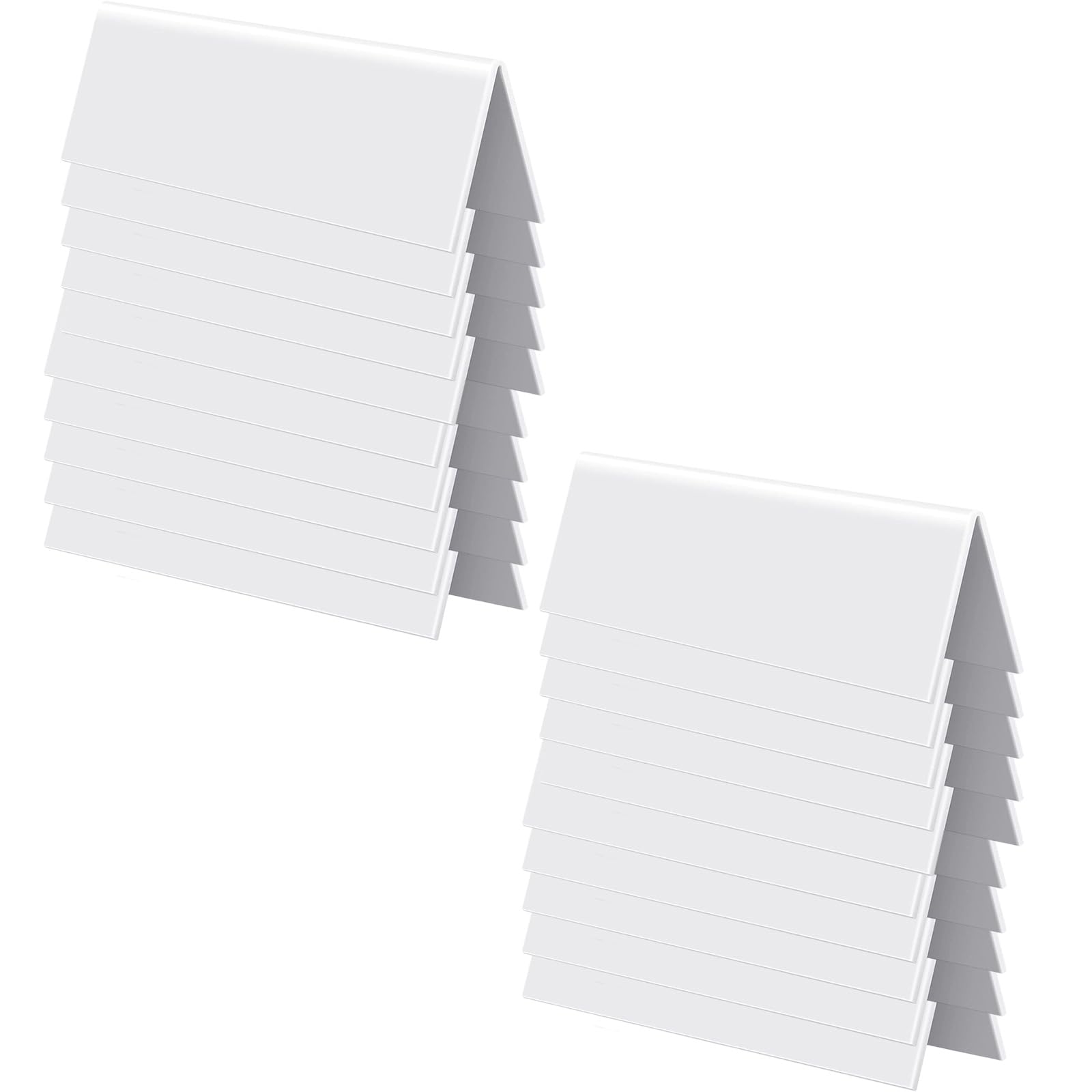 Jazuaiao 10 / 20Pcs V Shape Table Tent Cards Erasable Acrylic Table Name Sign for Conferences Meetings Classrooms and Banquets Wedding Seating Card Owner Acrylic