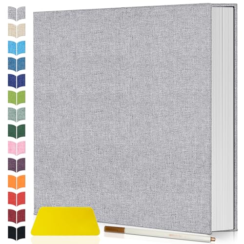 Image of Artfeel Photo Album Self Adhesive Scrapbook,Large Photo Book for 4x6,5x7,8x10 Pictures,DIY Album for Baby Wedding Family Travel Birthday,with Metallic Pen and Scraper