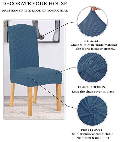 Tianshu TS0014-11 Stretch Chair Covers For Dining Room Set Of 4, Dining Room Chair Covers For Home Decor, Removable Dining Chair Cover Antislip Kitchen Chair Cover Parson Chair Slipcover thumb #3