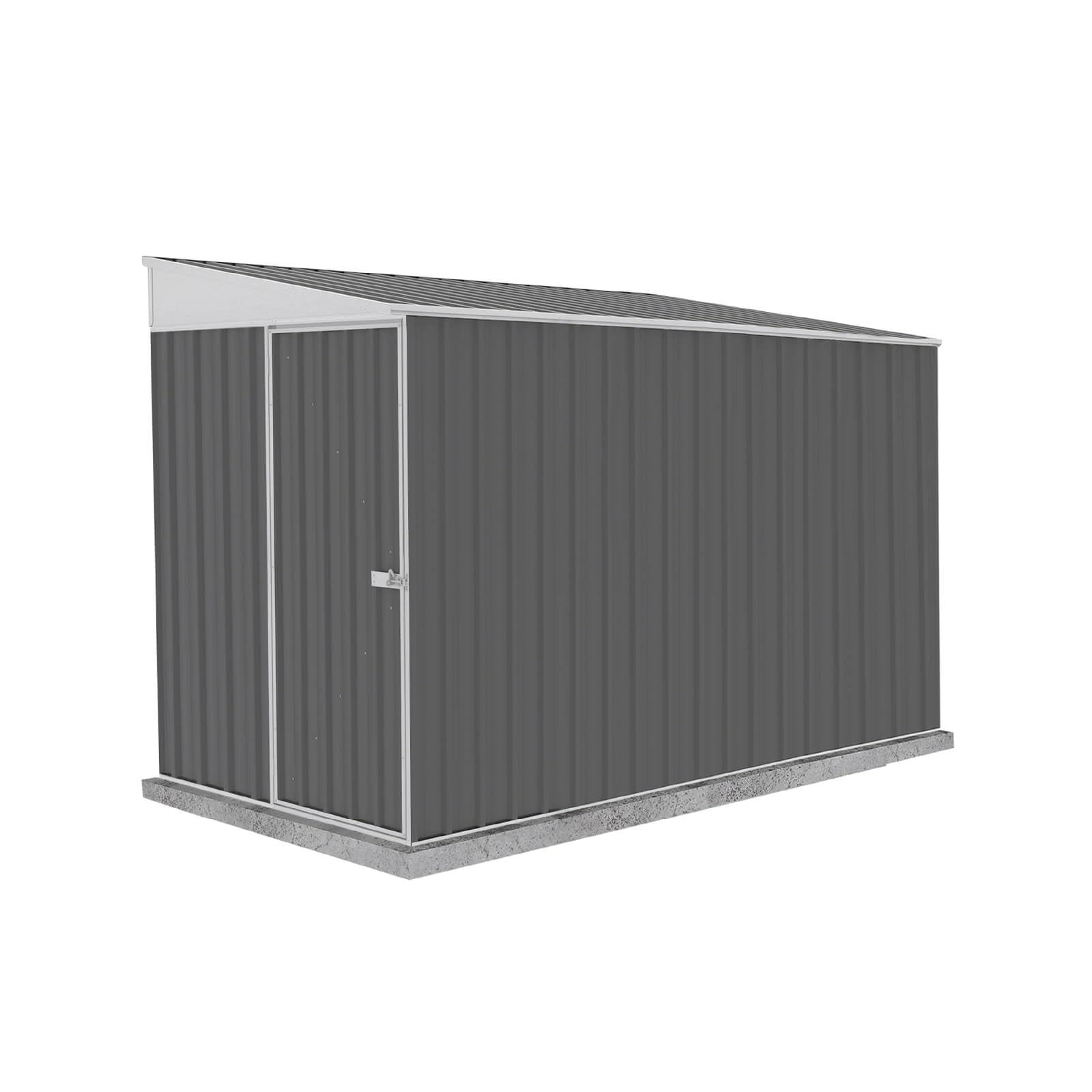 Absco Durango 5 Ft. x 10 Ft. Metal Storage Shed DIY Woodland Gray Galvanized Steel Bike Shed for Tools, Lawn & Garden Equipment, Outdoor Patio Furniture, Perfect in Backyard, Garden Lean to Shed Kit