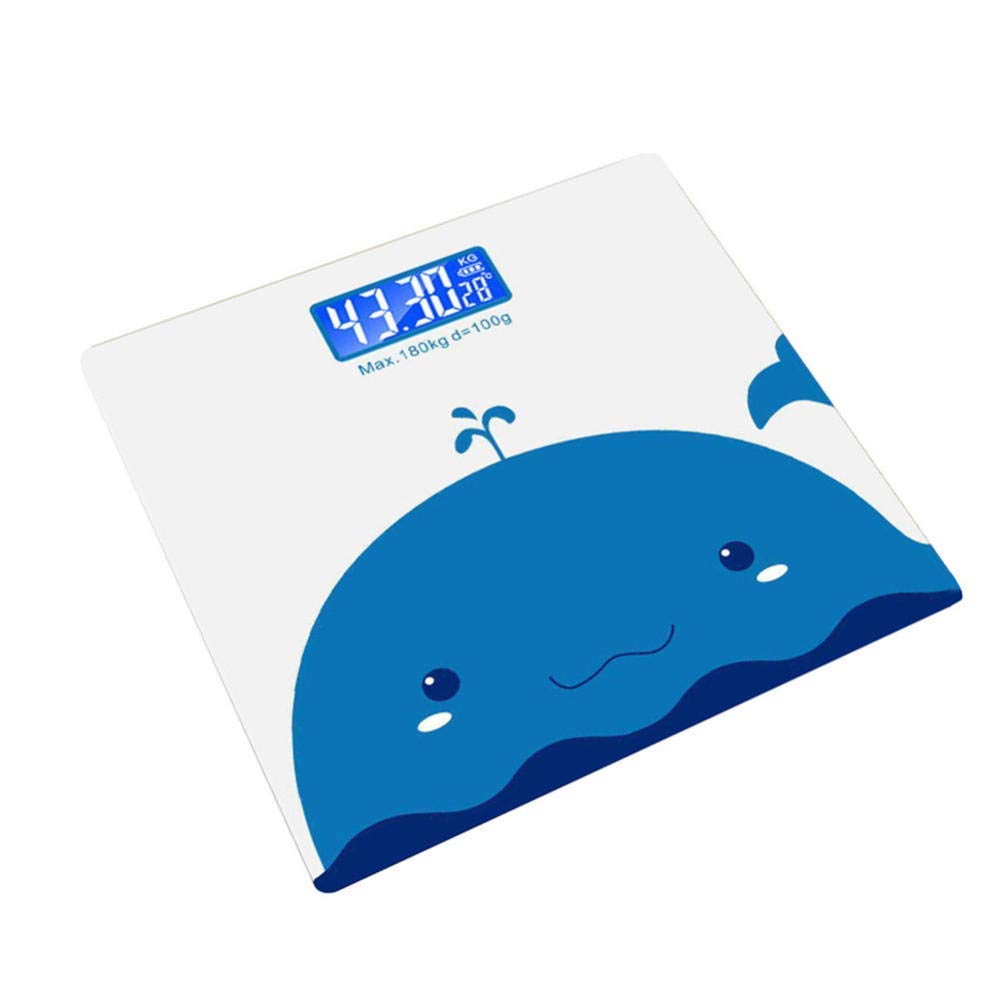 KXA Weighing scale Weighing Scales, Weight Weighing Floor Electronic Smart Balance Body Household Bathrooms Scales, LED Digital Display Max 180kg, Transparent-picture-34