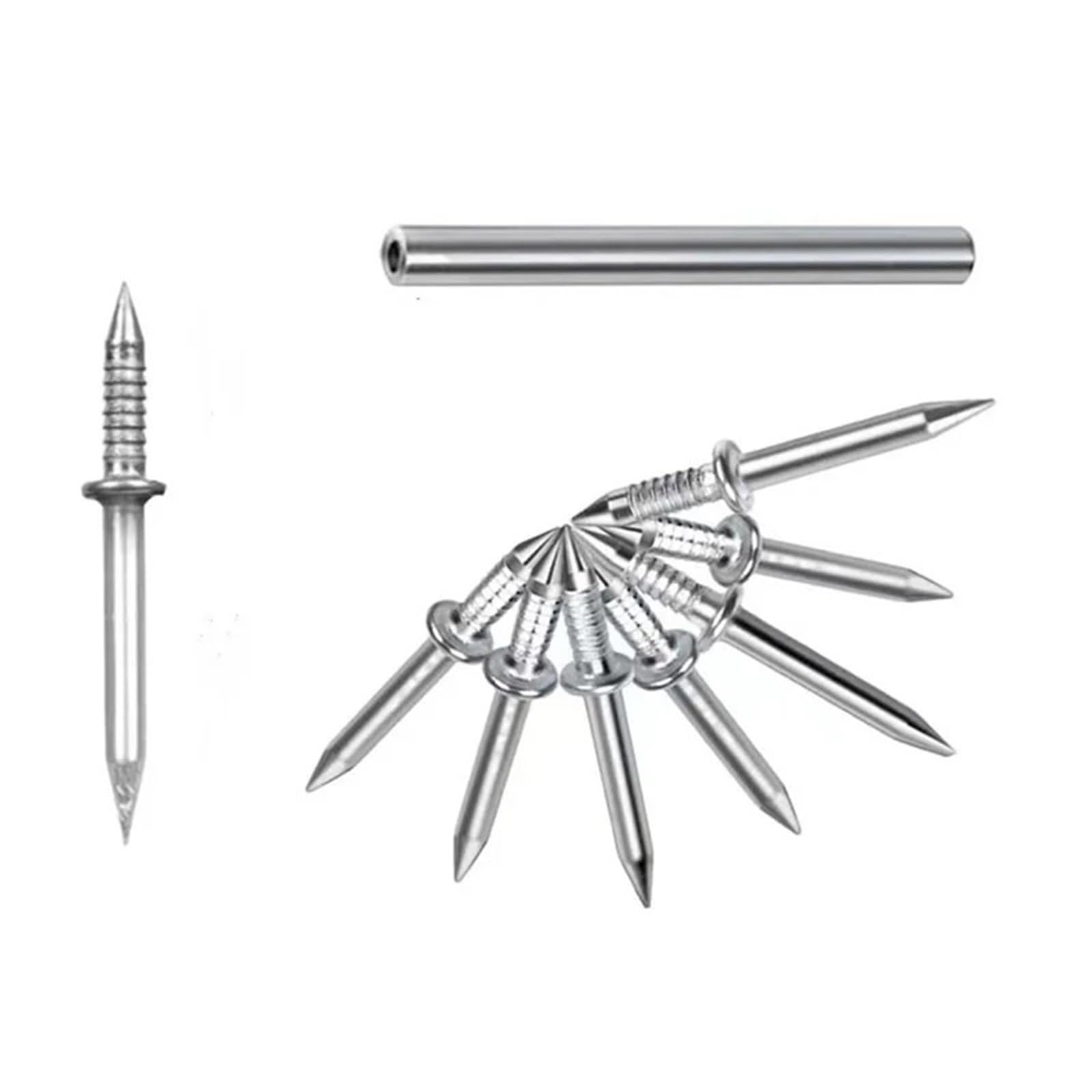 Double-Head Skirting Nail Tool Set with Sleeve, Seamless No-Mark Nails for Trim
