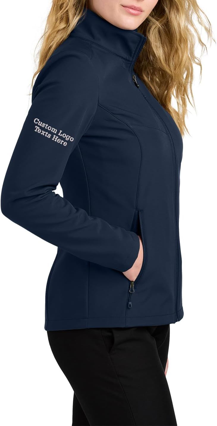 INK STITCH Women L720 Custom Embroidery Add Logo Texts C-Free Recycled Soft Shell Jackets