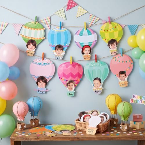 Image of Kosiz 60 Pcs Hot Air Balloon Decorations, Hot Air Balloon Classroom Decor